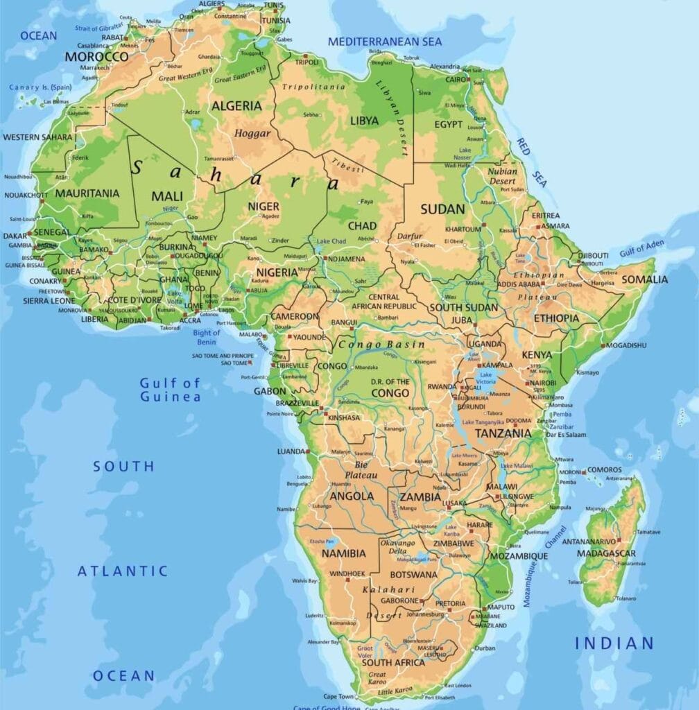 Taswirar Nahiyar Afirka - Bakandamiya