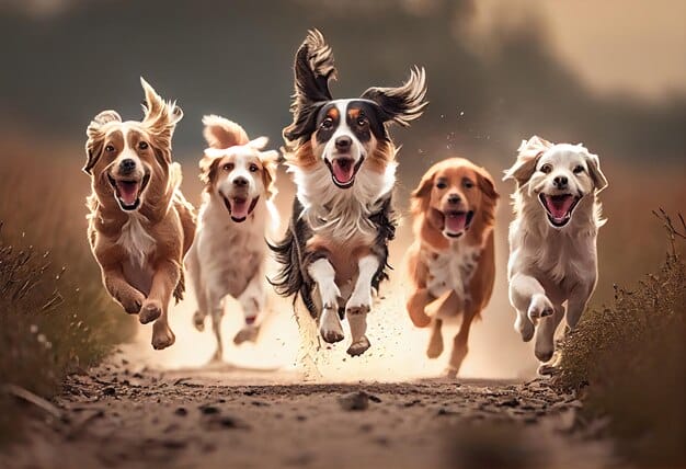 Kare 1 running happy dogs generative ai 257123 12630