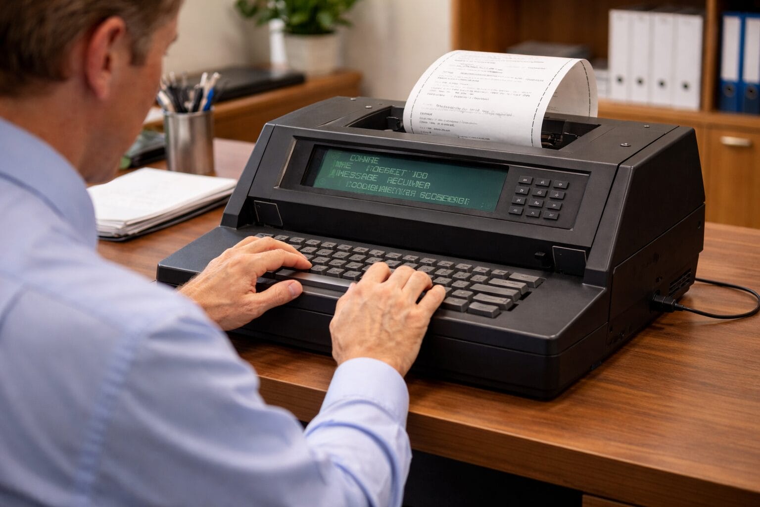 Telex 2 Rubuta sako da injin telex.