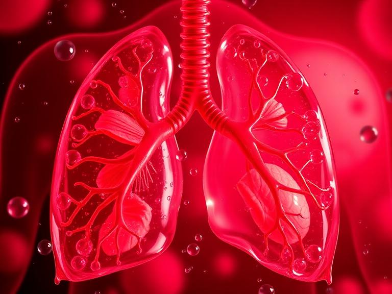 Alveoli filled with fluid 