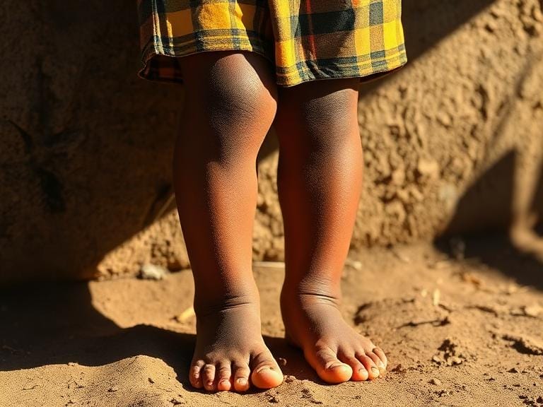 Yaro mai ɗauke da rickets 